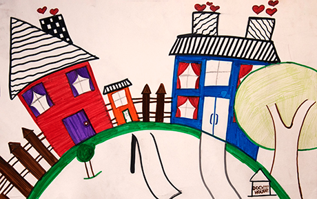 child's drawing of home
