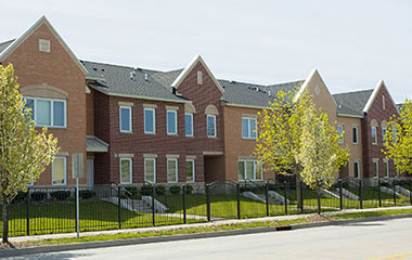 Campau Commons Apartments, townhome-style unit