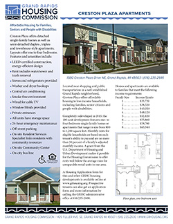 Fact sheet for Creston Plaza Apartments